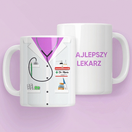 Spersonalizowany kubek z napisem – dla lekarzy