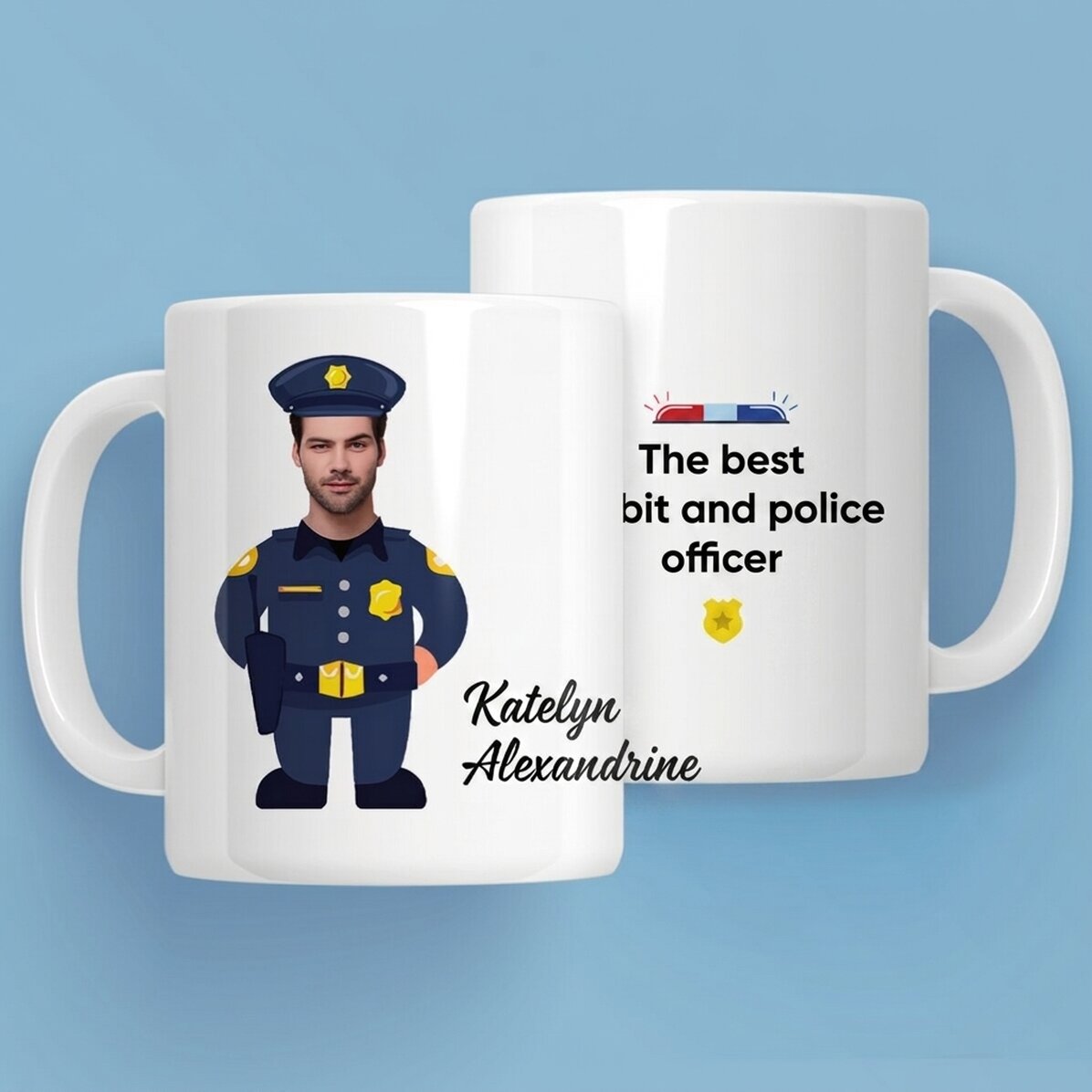 Spersonalizowany kubek z napisem – dla policjantów