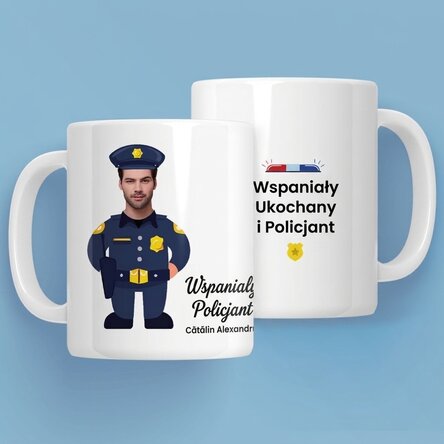 Spersonalizowany kubek z napisem – dla policjantów