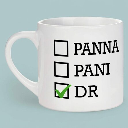Spersonalizowany kubek do espresso z napisem – „Doctor”
