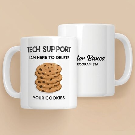 Spersonalizowany kubek z napisem – Cookies (programista)