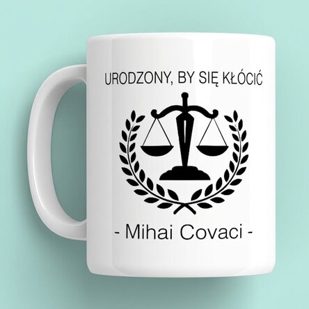 Spersonalizowany kubek z napisem dla prawników – „Born to argue”