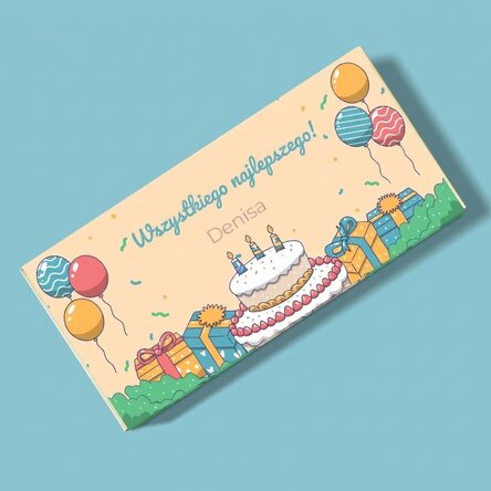 Czekolada z indywidualnym napisem – Birthday Party