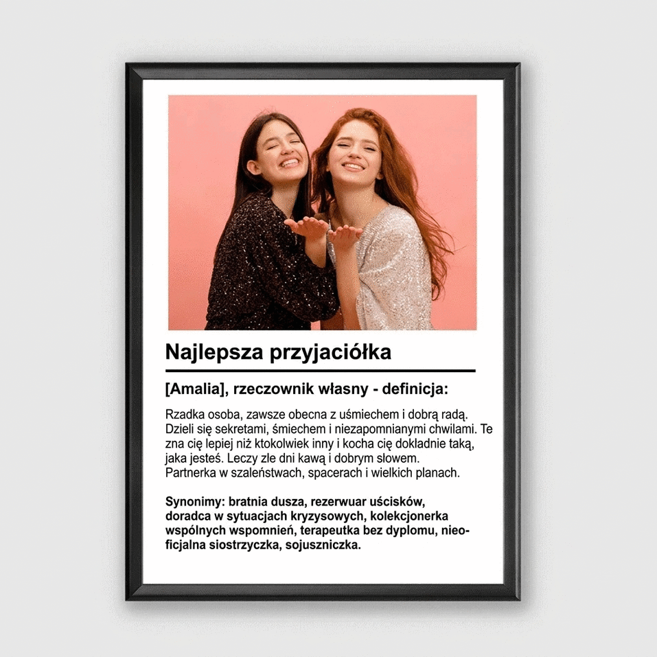 Spersonalizowany obrazek ze zdjęciem i tekstem – definicja