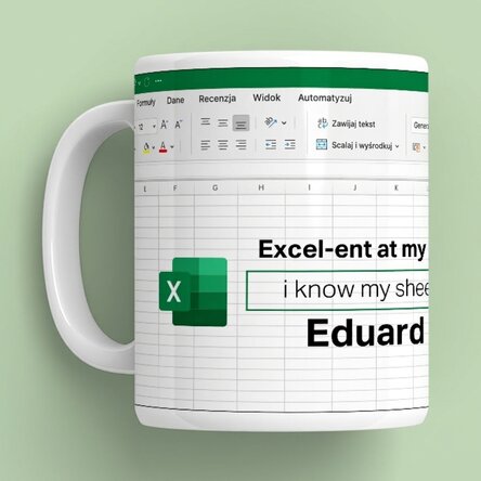 Spersonalizowany kubek z napisem – Excel