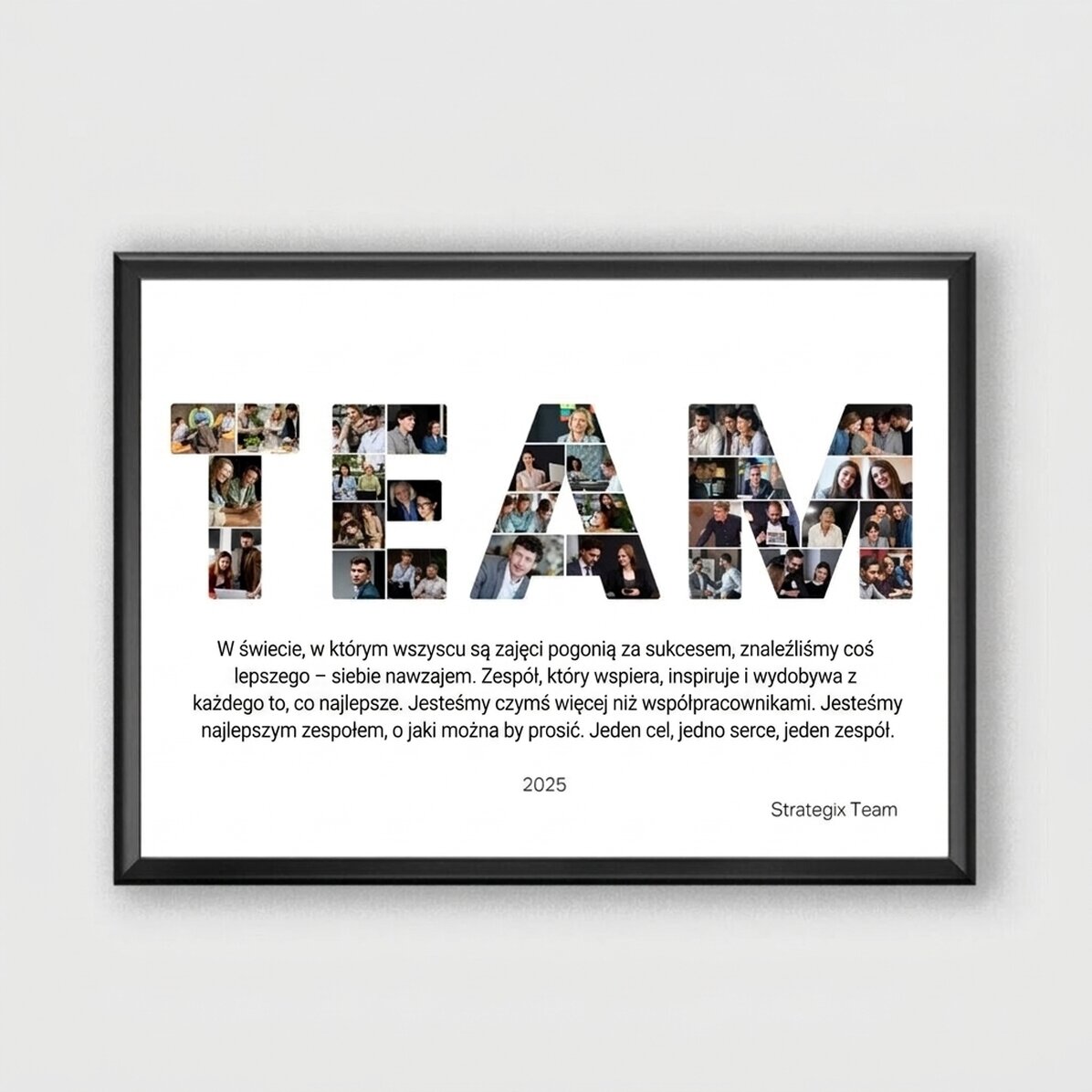 Spersonalizowany obrazek z 29 zdjęciami i tekstem – Best Team