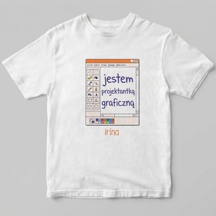 Koszulka bawełniana z imieniem – Graphic Designer