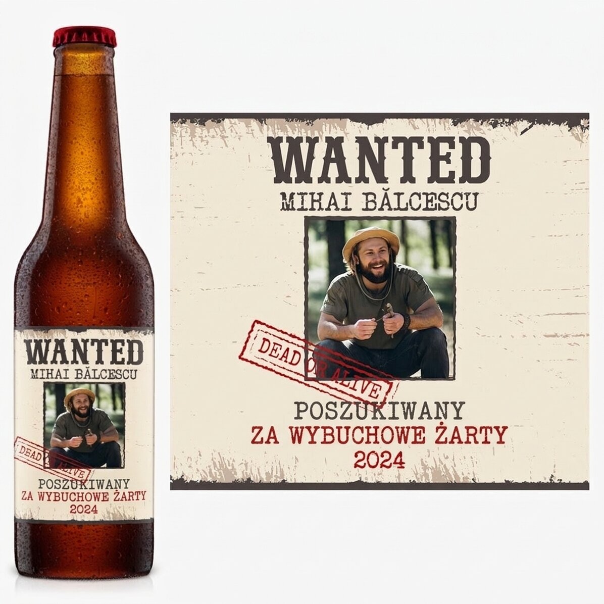 Piwo z indywidualnym napisem – Wanted