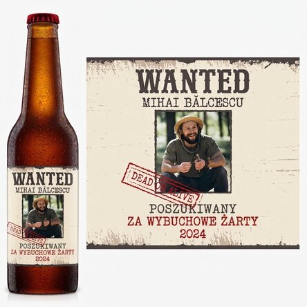 Piwo z indywidualnym napisem – Wanted