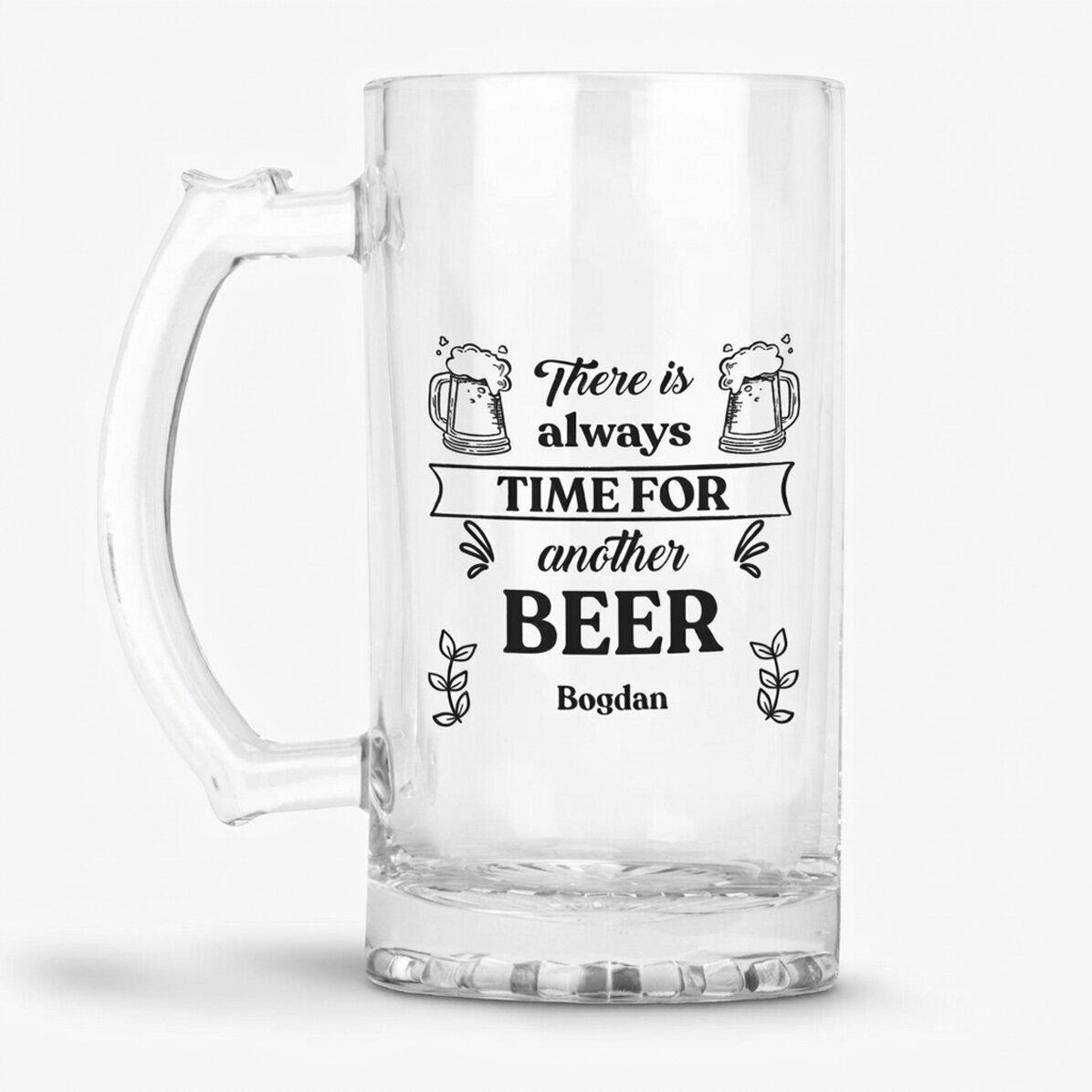 Spersonalizowany kufel do piwa z napisem – Time for Beer