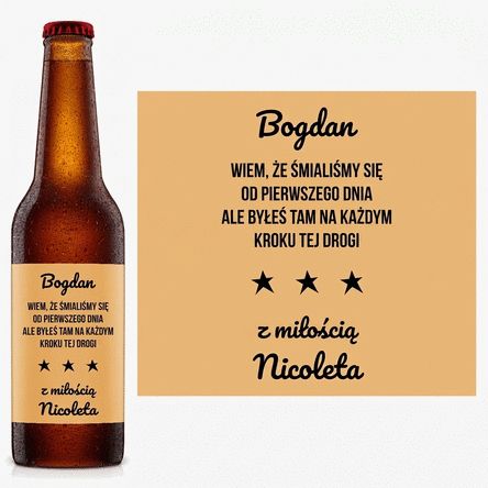 Piwo z indywidualnym napisem – Stars