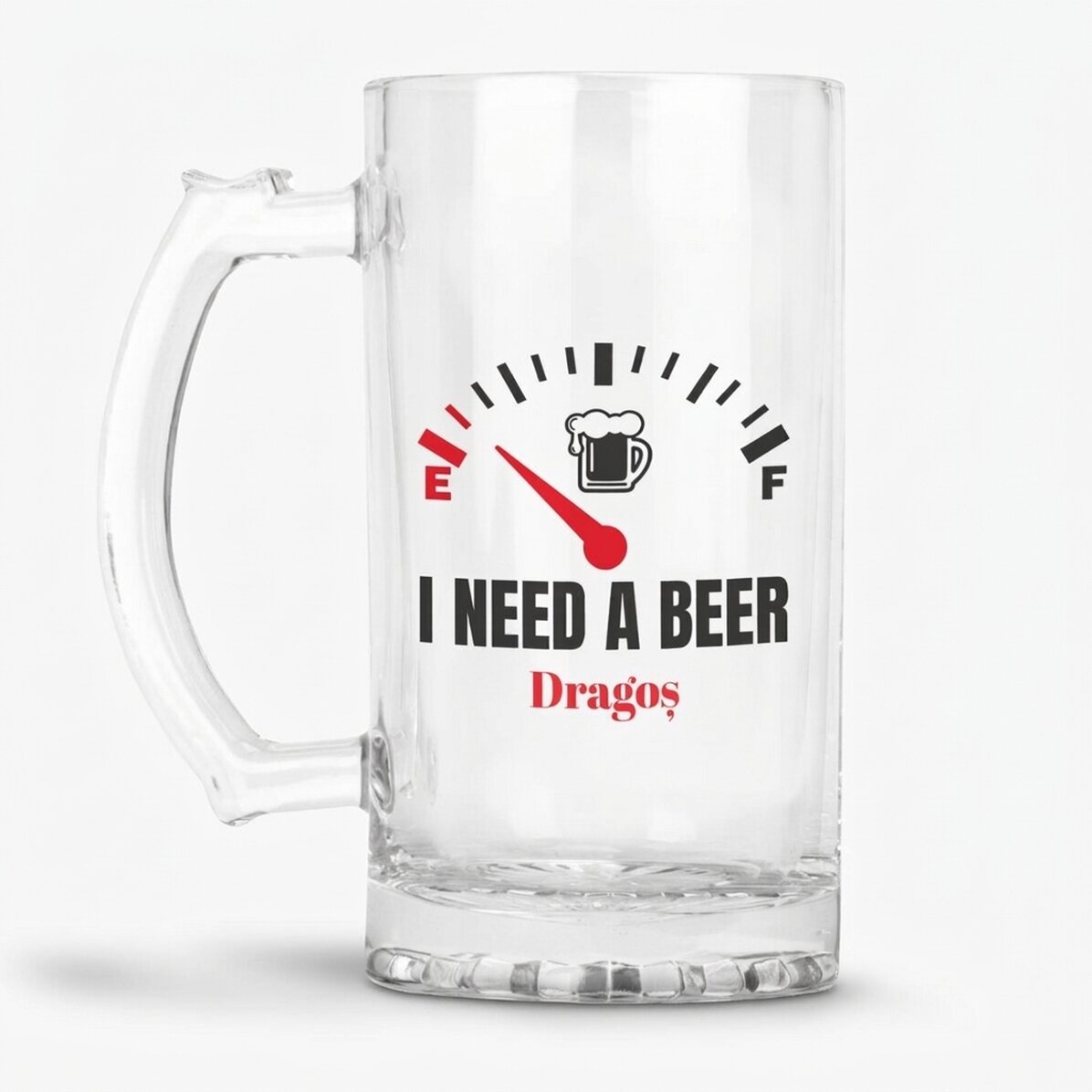Spersonalizowany kufel do piwa z napisem – „I need a Beer”