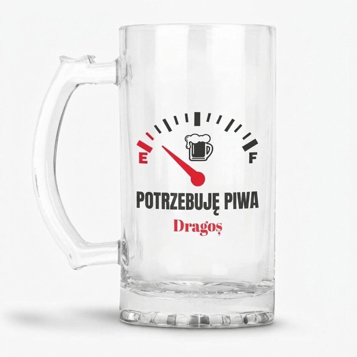 Spersonalizowany kufel do piwa z napisem – „I need a Beer”