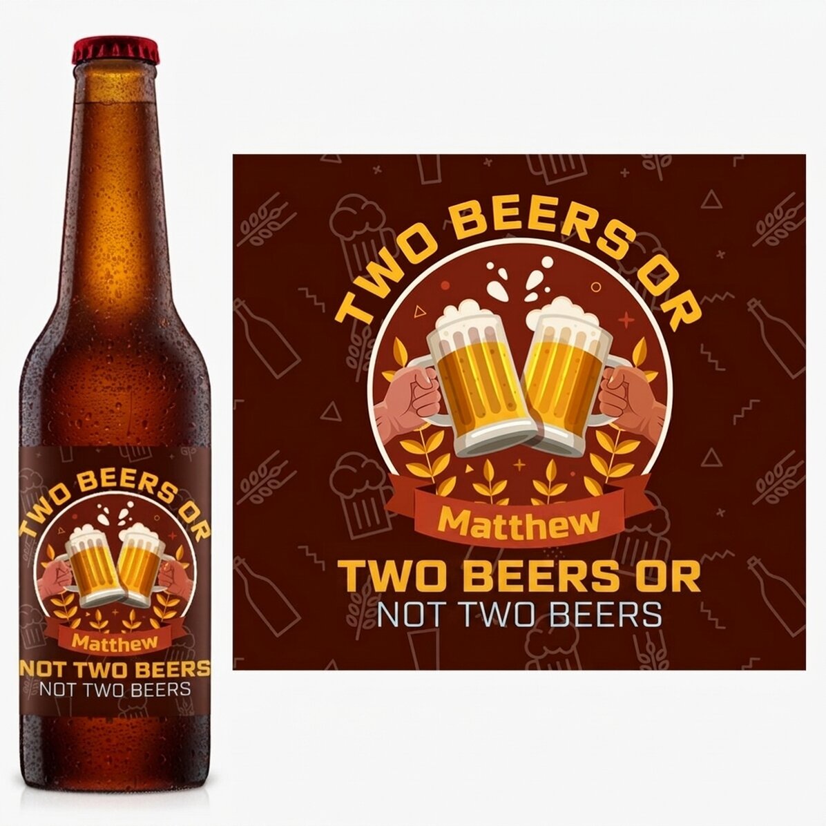 Piwo z indywidualnym nadrukiem – Two beers
