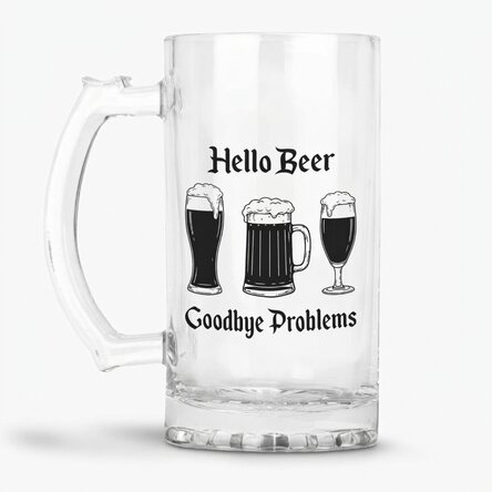 Spersonalizowany kufel do piwa z napisem – Hello Beer
