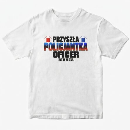 Koszulka bawełniana z nadrukiem – „Future police officer”