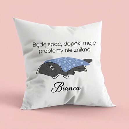 Spersonalizowana poduszka z napisem – Problems