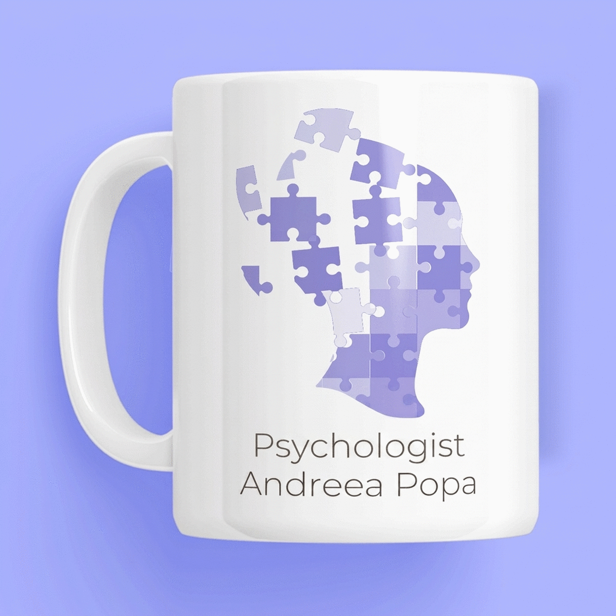 Spersonalizowany kubek z napisem dla psychologów – Mental puzzle