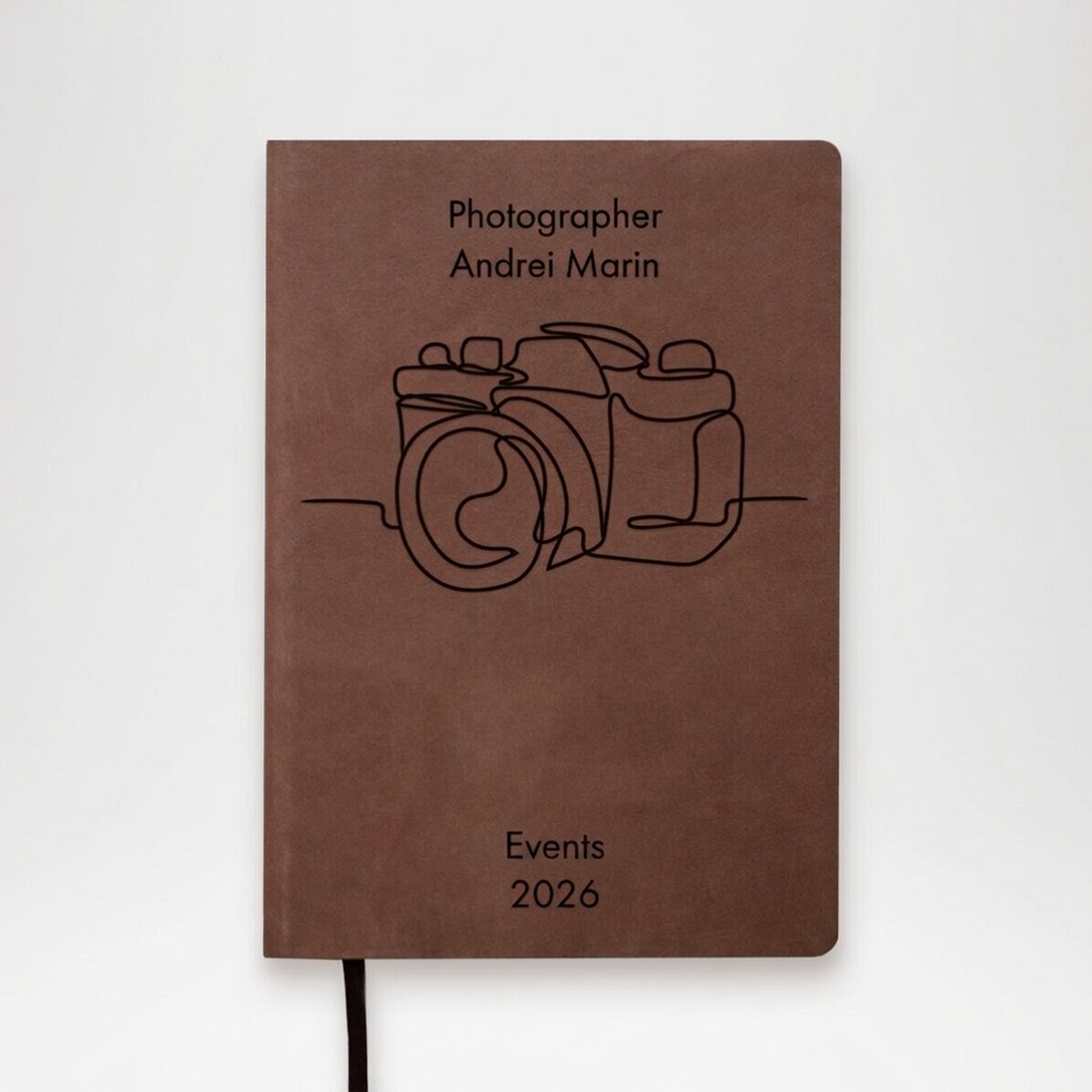 Spersonalizowany skórzany notes z napisem dla fotografa
