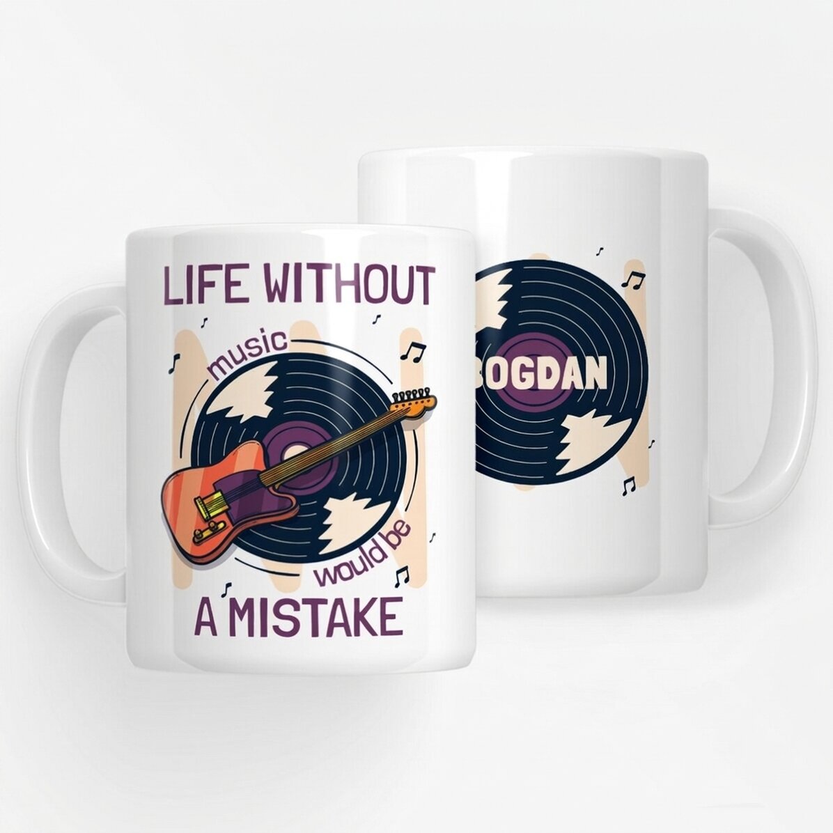 Spersonalizowany kubek z napisem – Music