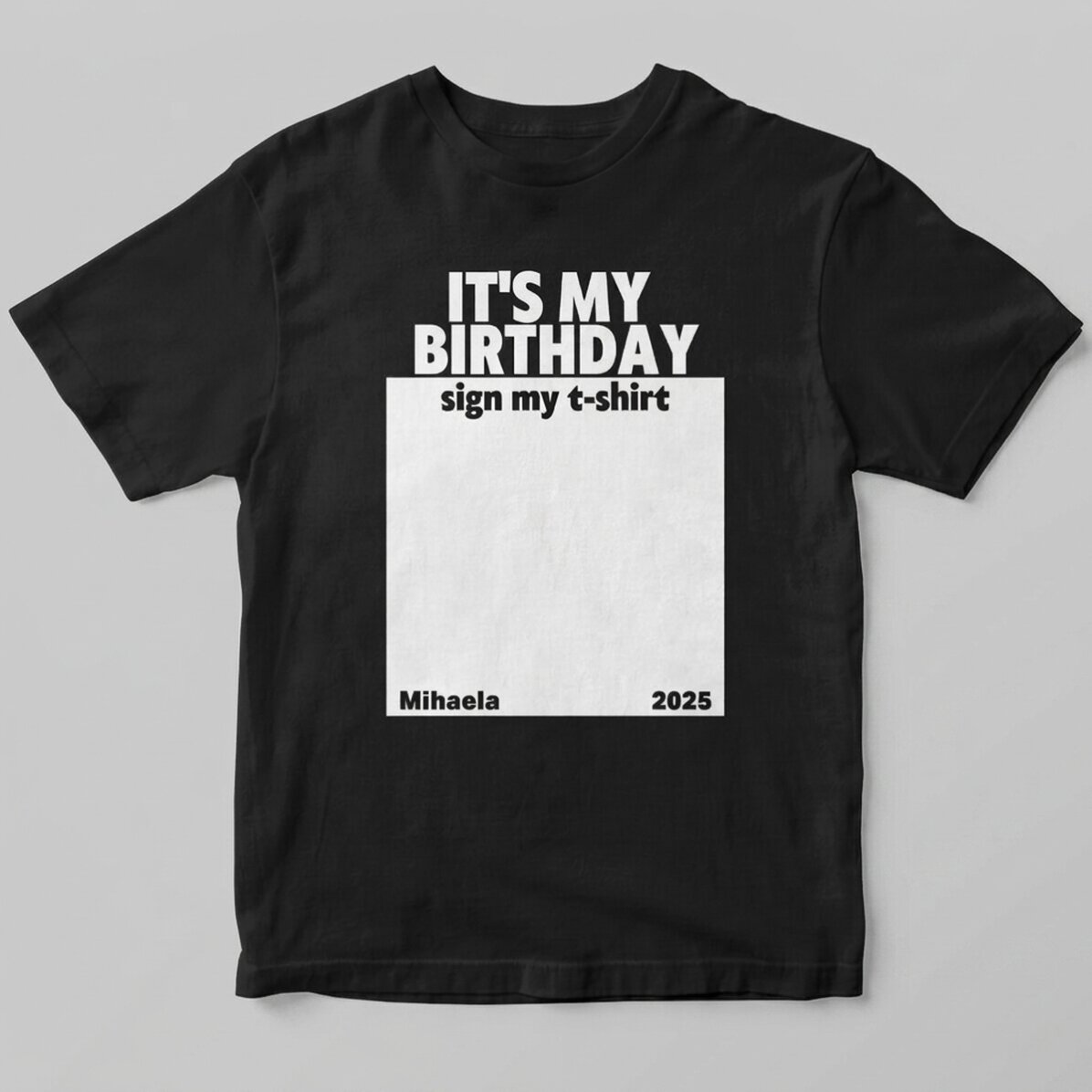 Koszulka bawełniana z indywidualnym nadrukiem – Sign my shirt