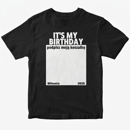 Koszulka bawełniana z indywidualnym nadrukiem – Sign my shirt