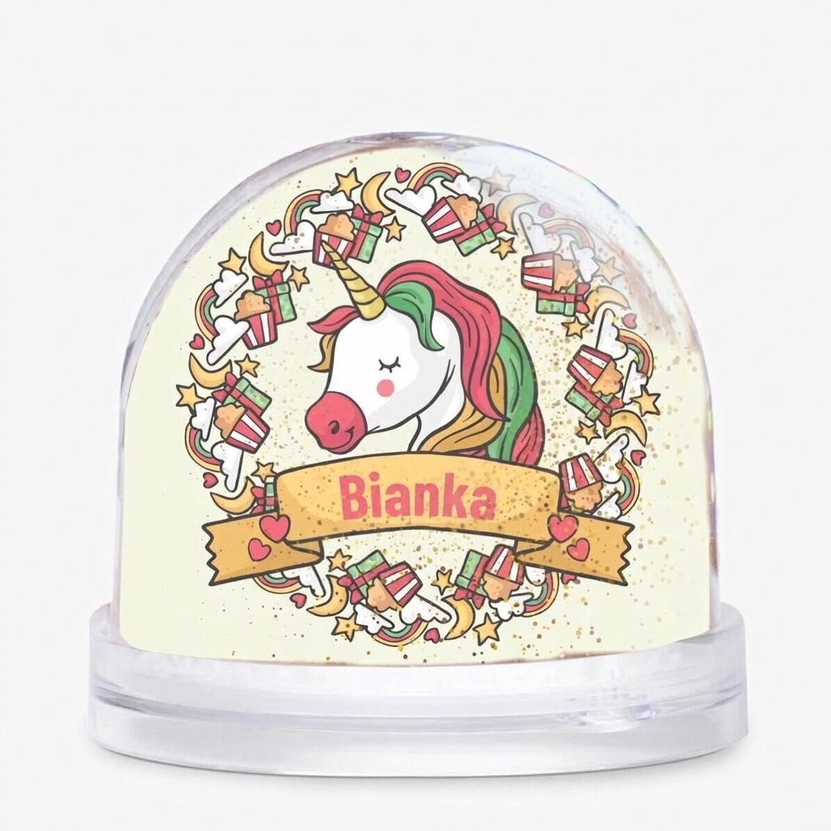 Spersonalizowana kula biurkowa ze zdjęciem i napisem – Birthday Unicorn