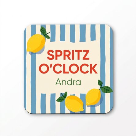 Spersonalizowana podkładka pod kubek z napisem – Spritz O’Clock