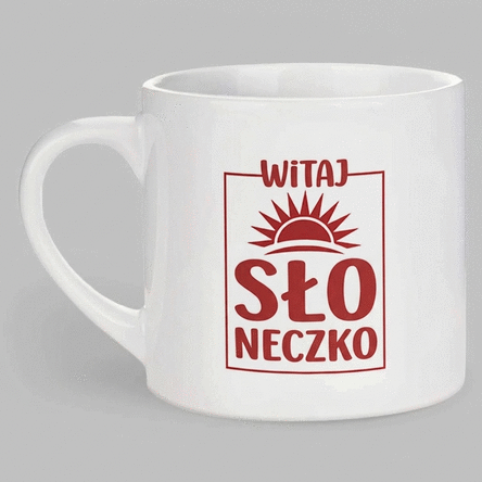 Spersonalizowany kubek do espresso z napisem – Sunshine
