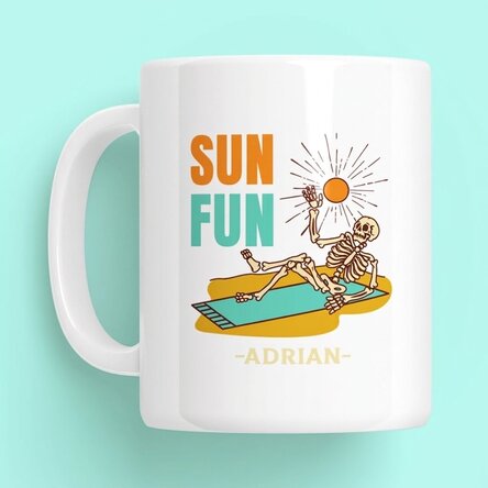 Spersonalizowany kubek z napisem – Sun Fun