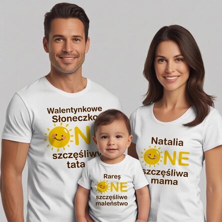 Bawełniana koszulka dla dzieci/dorosłych z nadrukiem na zamówienie – One