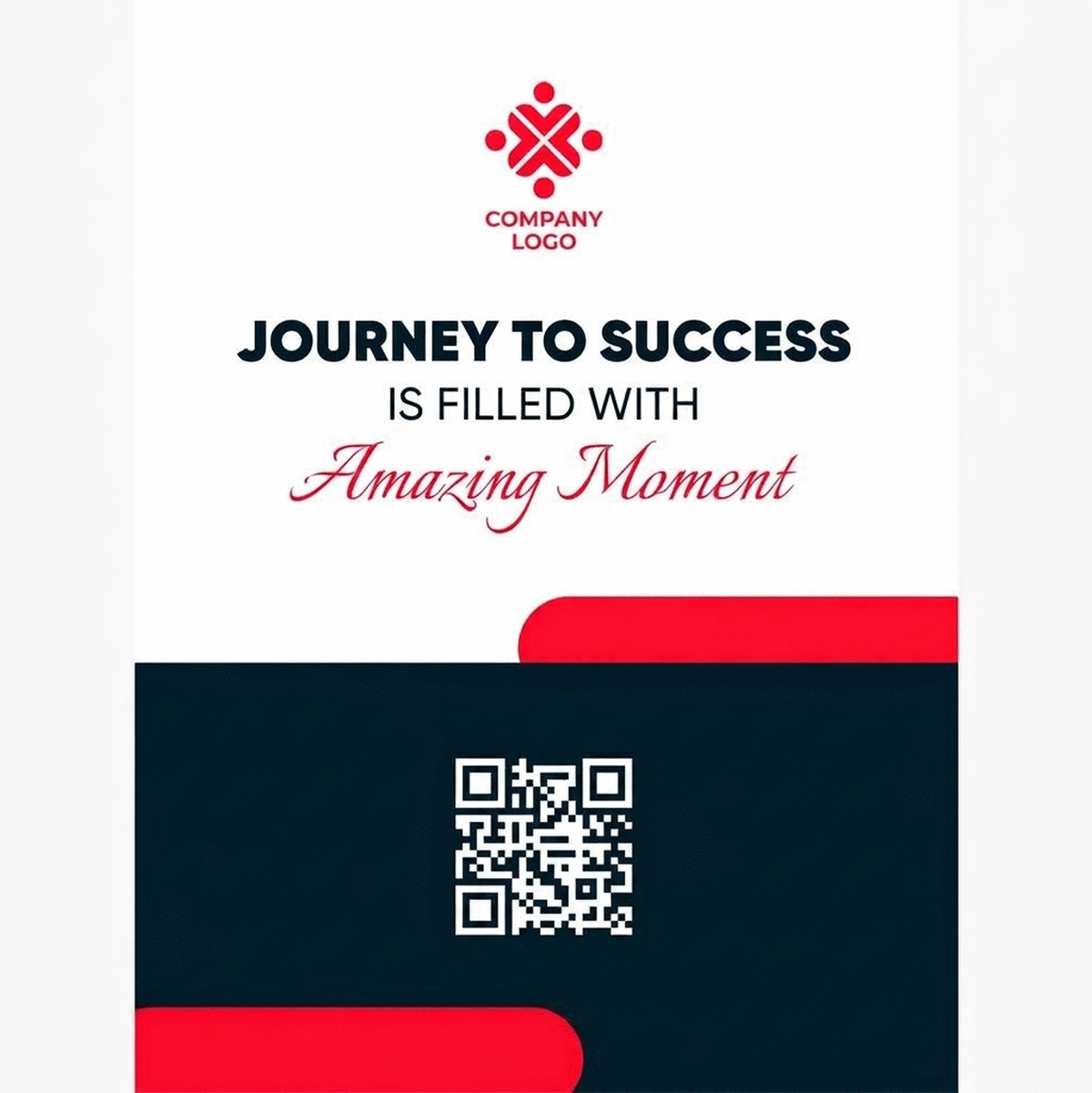 Spersonalizowany plakat z tekstem i logo – Journey