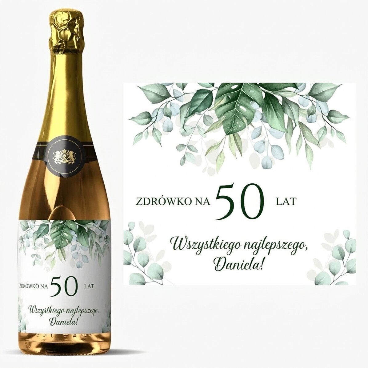 Wino musujące z indywidualnym napisem – „Happy Birthday!”