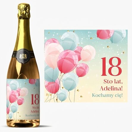 Wino musujące z indywidualnym napisem – Urodziny
