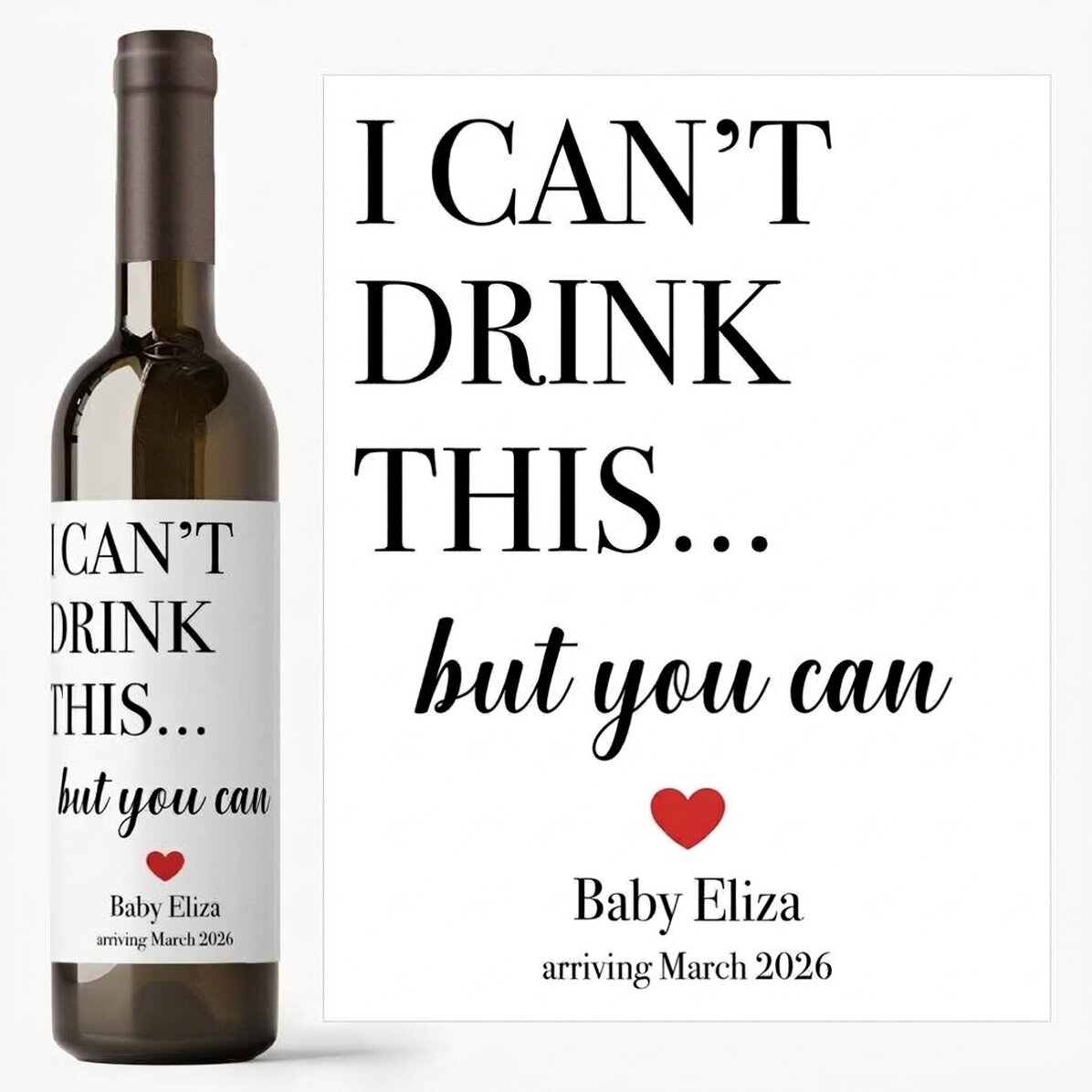 Wino z imieniem na zamówienie – „I can’t drink”