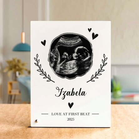 Spersonalizowana ramka na zdjęcia na biurko z napisem i zdjęciem – Baby