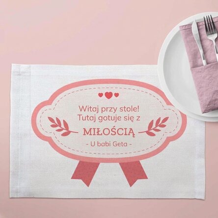 Spodek z indywidualnym napisem – Miłość
