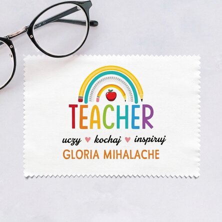 Spersonalizowana ściereczka do czyszczenia ekranów/okularów – Teacher