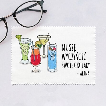 Spersonalizowana ściereczka do czyszczenia ekranów/okularów – Glasses