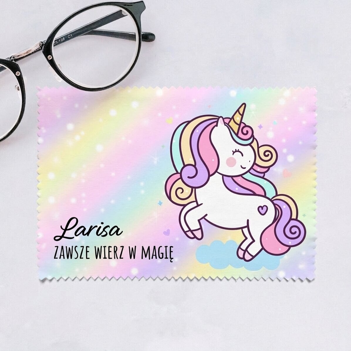 Spersonalizowana ściereczka do czyszczenia ekranów/okularów – Unicorn