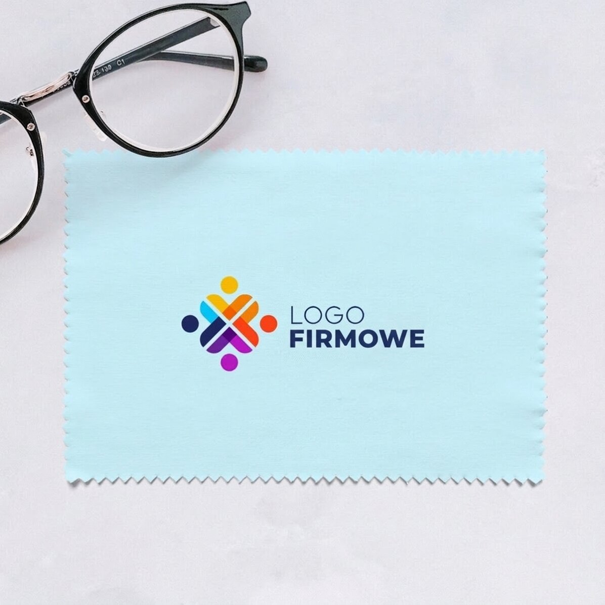 Ściereczka do czyszczenia ekranów/okularów z nadrukowanym logo