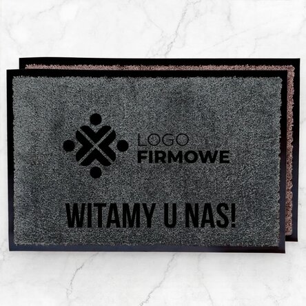 Spersonalizowana wycieraczka do wnętrz z logo i napisem