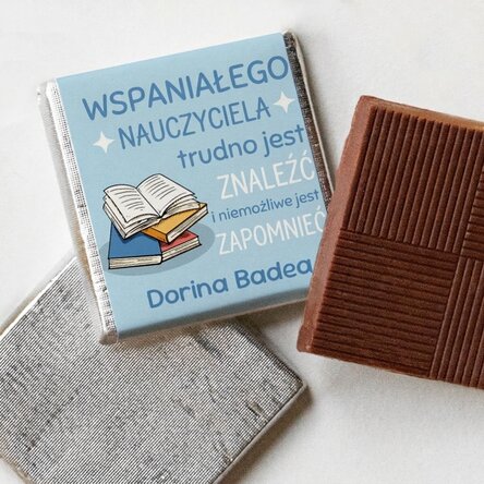 Mini czekoladka z indywidualnym napisem – Books