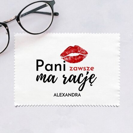 Spersonalizowana ściereczka do czyszczenia ekranów/okularów – Mrs. Always right