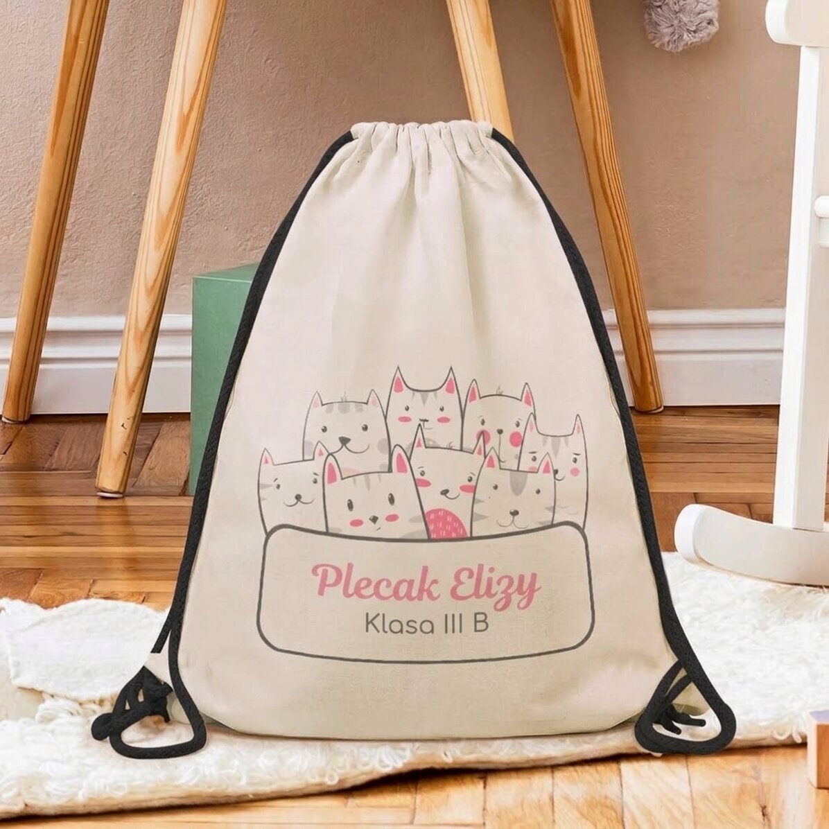 Plecak z indywidualnym napisem – Kitty