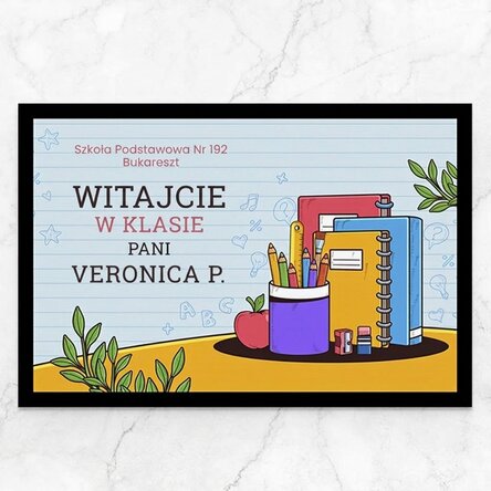 Spersonalizowana wycieraczka z napisem – Szkoła