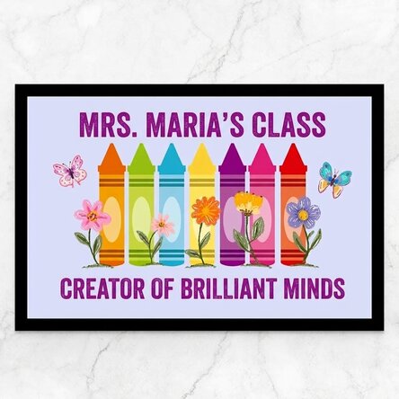 Personalised entrance mat with text - Miss Teacher