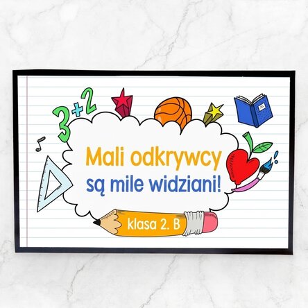Spersonalizowana wycieraczka z napisem – Mali odkrywcy