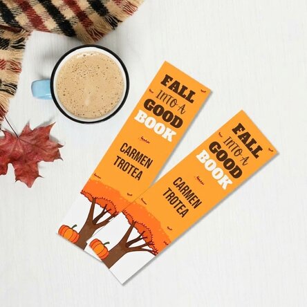 Personalised bookmark with message - Autumn