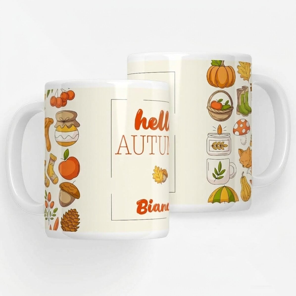 Spersonalizowany kubek z napisem – Hello Autumn